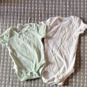 Mint Green, Grey and White Newborn Onesies